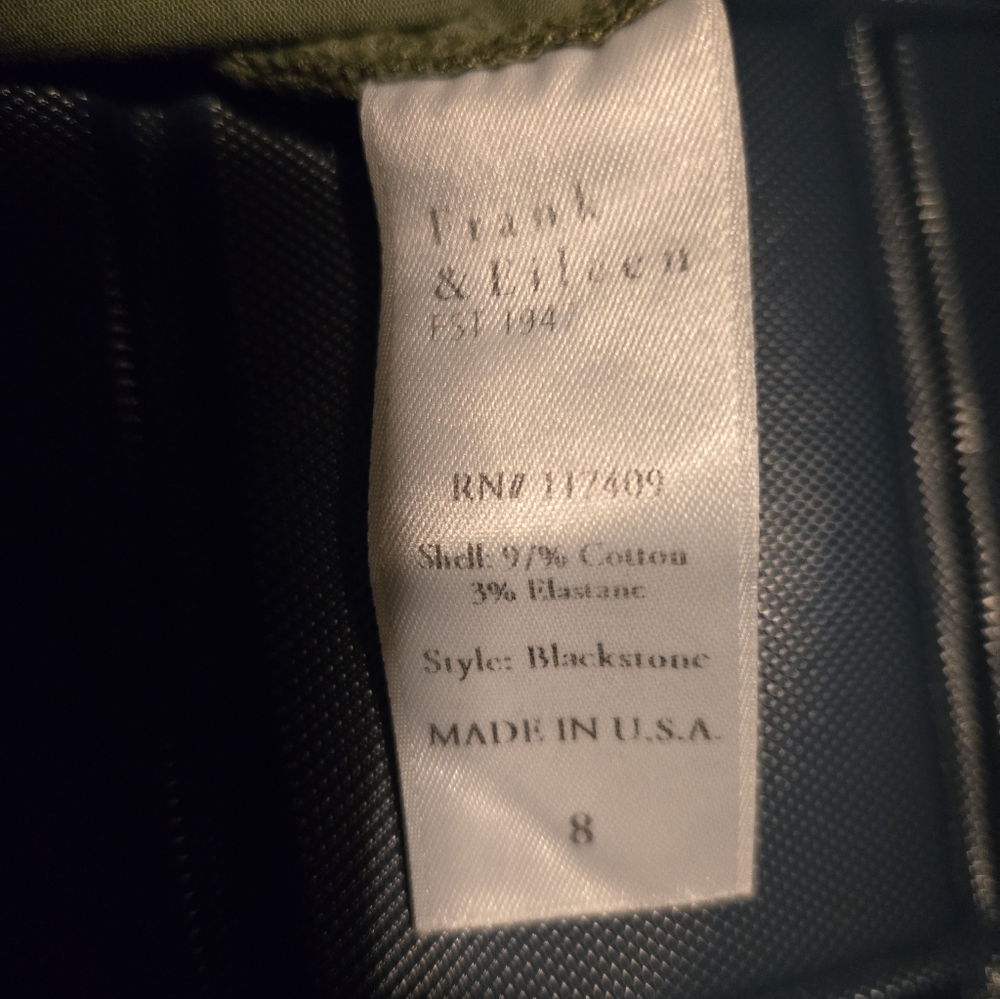 Frank & Eileen Olive Green Pants - Picture 6 of 7
